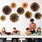 Black History Month Decorations Paper Fans Juneteenth Hanging Paper Fans Kente Ceiling Wall Garland for African American Party Bulletin Board Classroom Decor(18 Pcs,Classic)